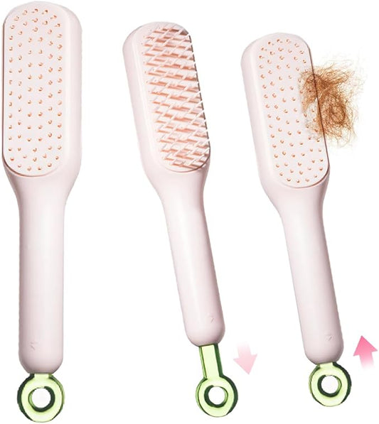 Escova de cabelo auto-limpeza